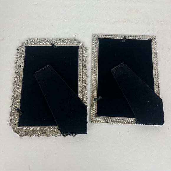 NWT-Pretty silver-tone easel backed-picture frames-pair(2) - Picture 9 of 10